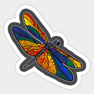 Rainbow Dragonfly Sticker